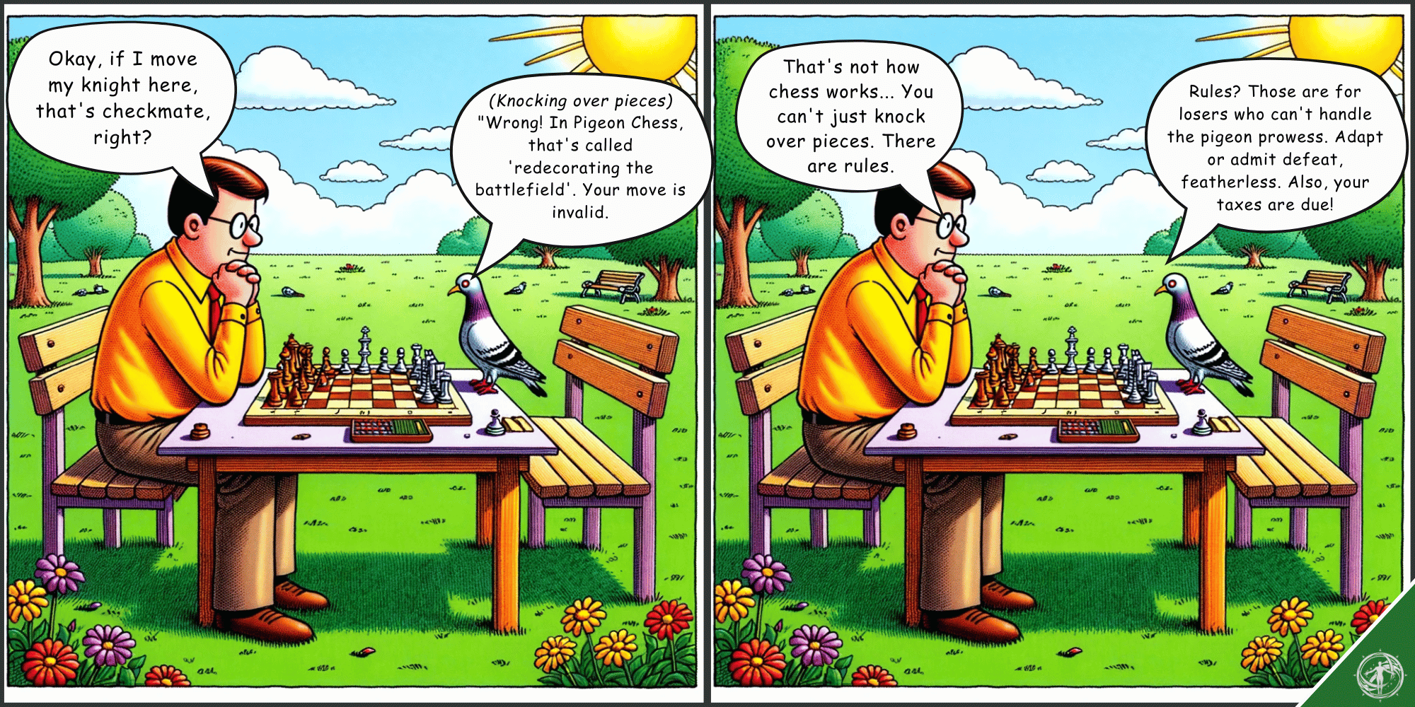 playing chess with a pigeon as a metaphor for paying taxes