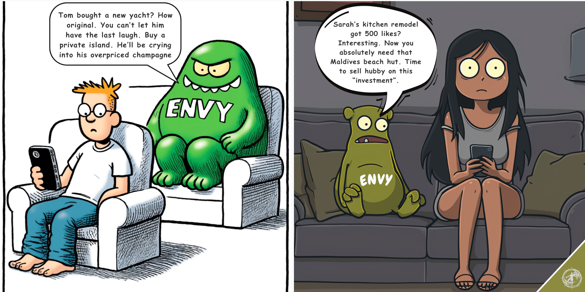 financial envy cartoon